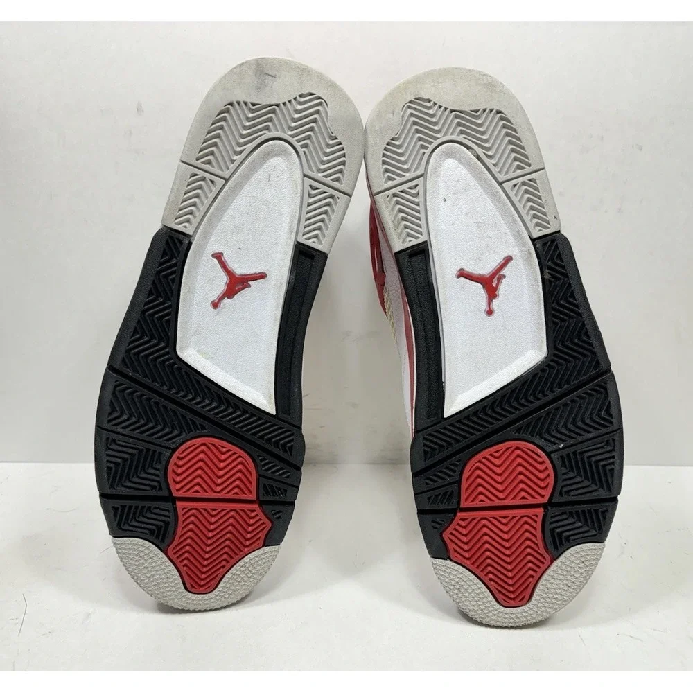 Air Jordan 4 Retro 2023 Red Cement Men's Size 9.5 DH6927-161 White‎ Sneakers
